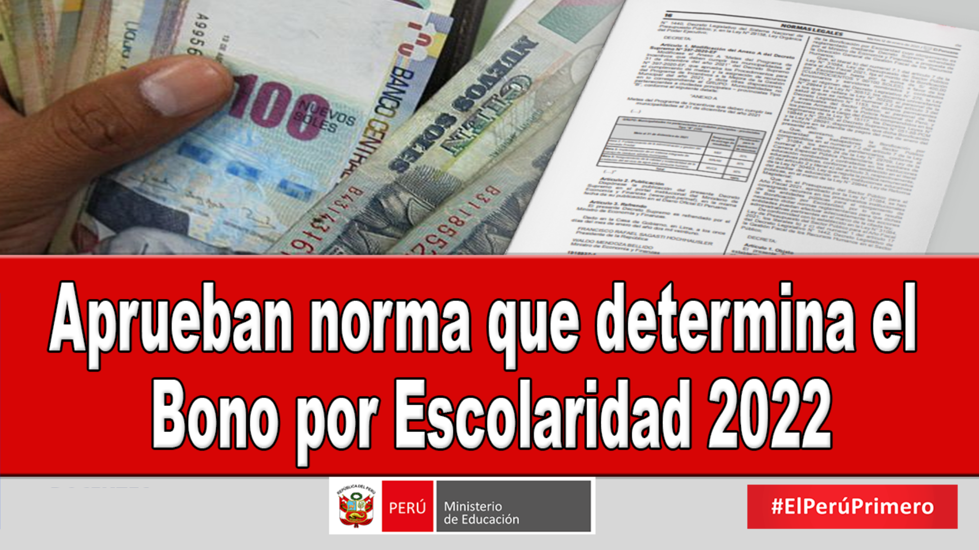 Bono Escolaridad 2022 gob pe Consulta con DNI LINK Primera Noticias